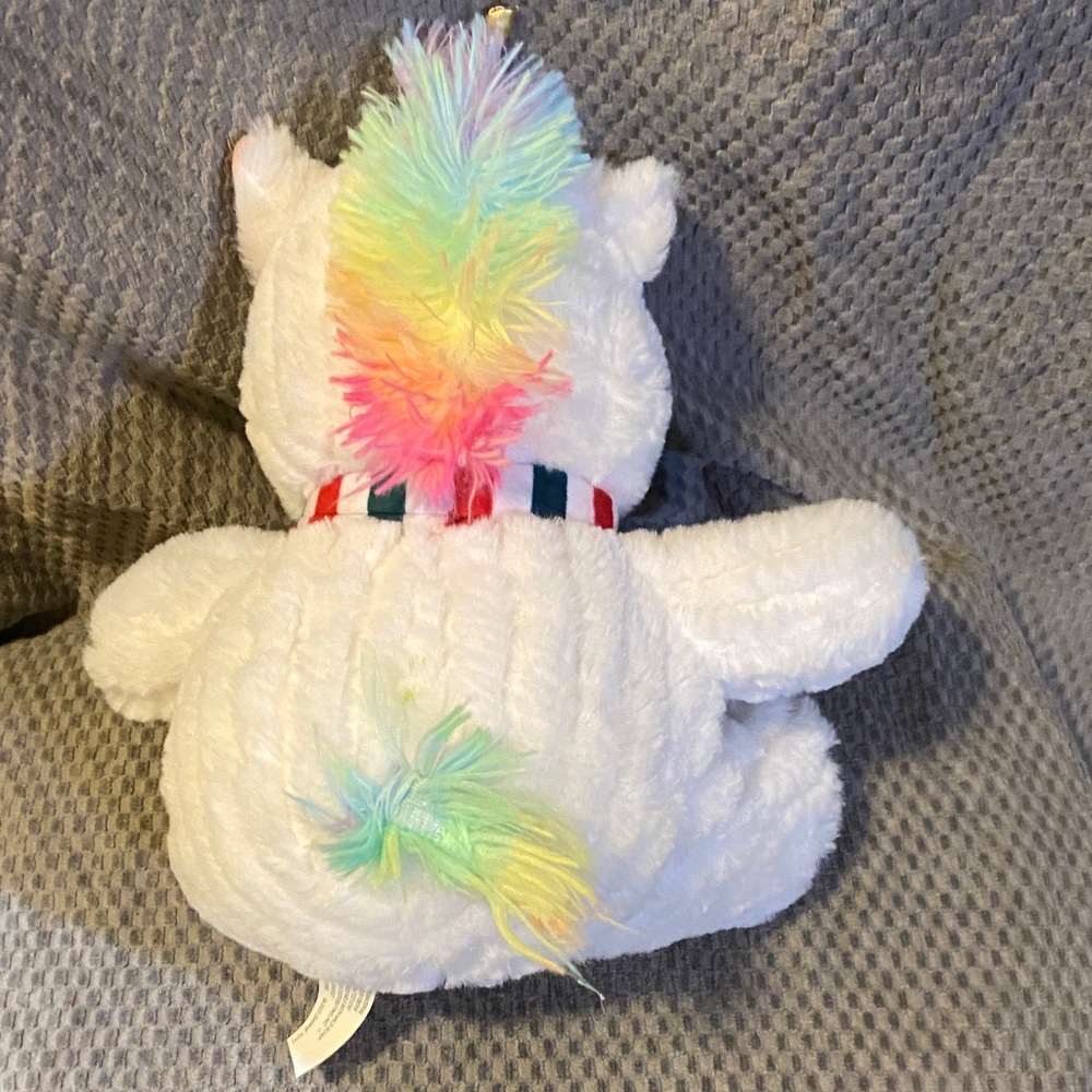 Charming White Unicorn Plush with Gold Horn - Picture 3 of 5